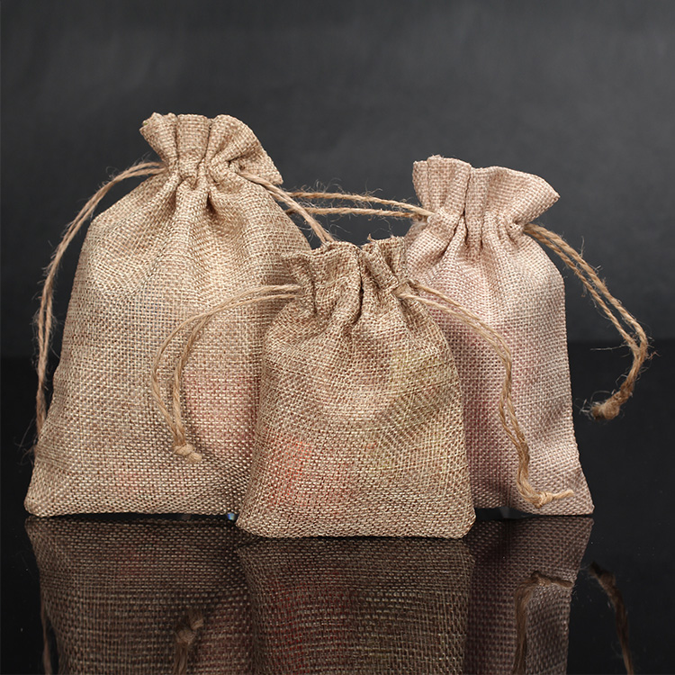 麻布袋棉麻束口袋亚麻布袋抽绳袋小麻袋首饰包装收纳袋文玩布袋子