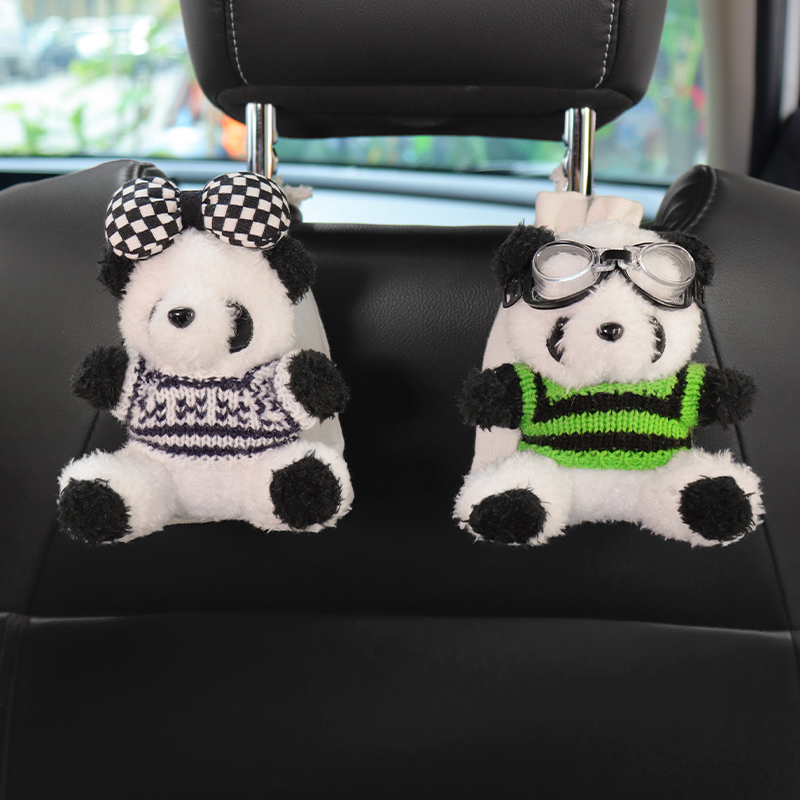 汽车炭包祛味熊猫毛绒