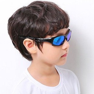 潮儿童D816偏光镀膜墨镜太阳镜新款 防紫外线女童男 运动正品