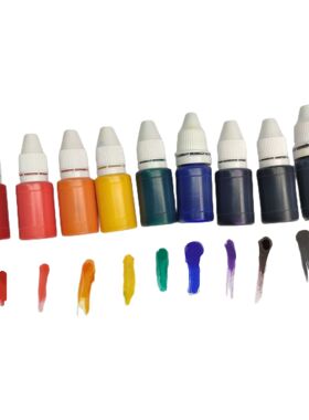 黄色紫色橙色紫色咖啡色光敏纺织印油清晰防水光敏印章专用衣物油