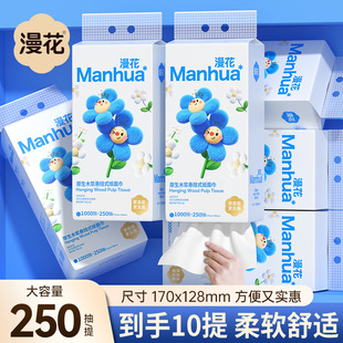 漫花纸巾抽纸悬挂式提箱10装大量批原木4层加厚面巾纸现货直销