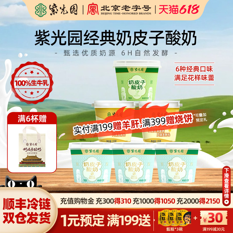 紫光园奶皮子低温奶酸奶乳制品北京老字号特产清真小吃120g送礼袋