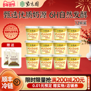 【直播专属】紫光园奶皮子酸奶北京老字号顺丰冷链12杯