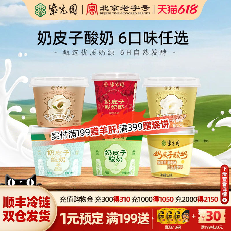 (秒)紫光园奶皮子酸奶旗舰店老字号乳制品厚乳奶酪糖葫芦味100g