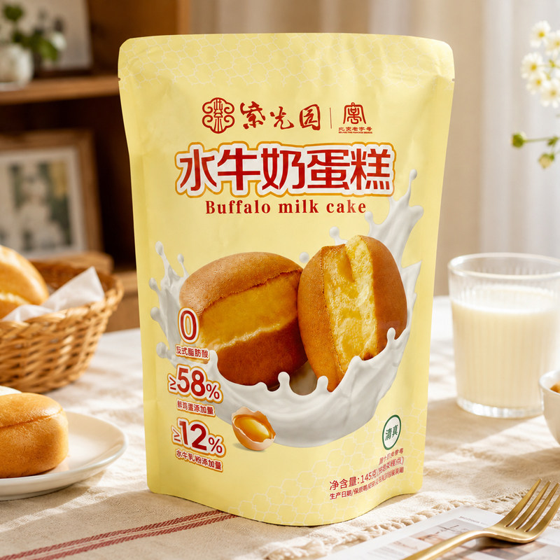 【U先】紫光园水牛奶蛋糕58%含蛋量早餐糕点0反式脂肪酸清真小吃