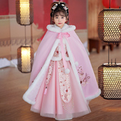 国风唐装 加绒加厚拜年服小女孩冬款 儿童冬季 汉服女童秋冬2025新款