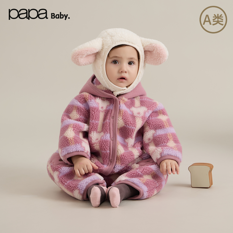 papa爬爬冬季婴儿连体衣