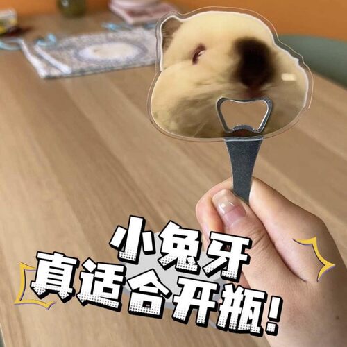 小兔牙定制宠物照片亚克力开瓶器