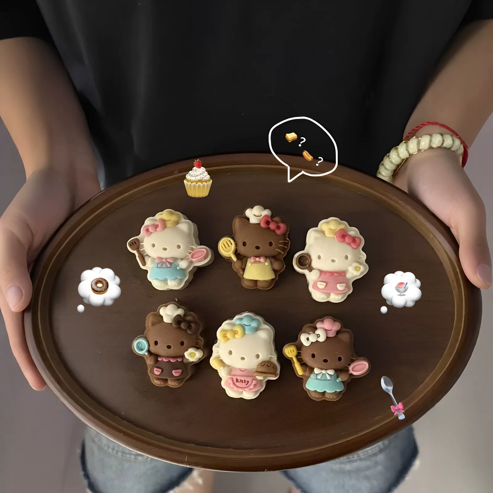 猫咪kt中秋月饼模具diy新款3d印花食品级手压烘焙模具礼物送朋友