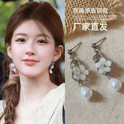 许我耀眼赵露思许妍同款花朵耳环