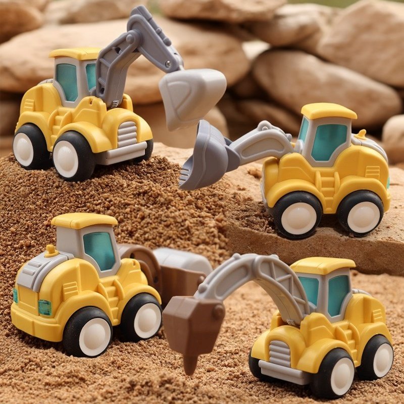 按压工程车套装儿童玩具卡通挖掘机推土机宝宝男孩惯性滑行小汽车,玩具/童车/益智/积木/模型,惯性/回力/滑行玩具,淘宝优惠券,粉丝福利购,淘宝优惠卷