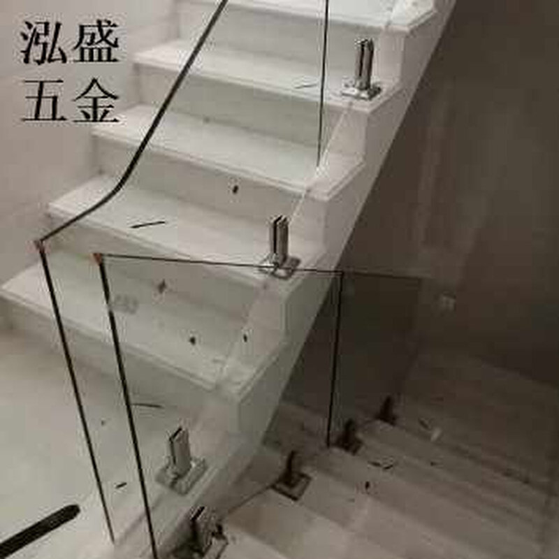 r侧挂不锈钢游泳池玻璃底座游泳池立柱落地玻璃夹无框玻璃栏杆i.