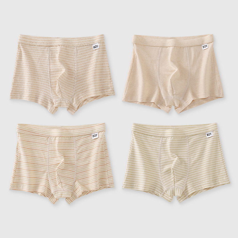 璐童梦天然彩纱棉男童青少年内裤