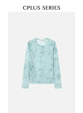 秋冬新品ivy吕颖博主同款【CPLUS SERIES】天使壁画印花长袖上衣