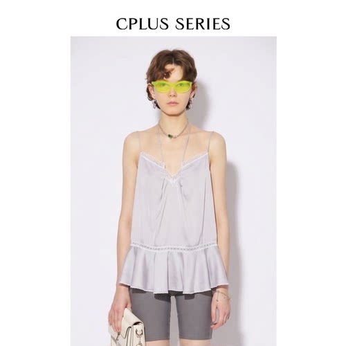 【CPLUS SERIES】蕾丝拼接吊带上衣