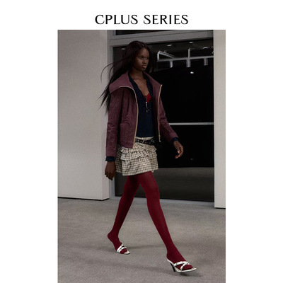 【現貨】CPLUS SERIES 格纹花边A字短裙