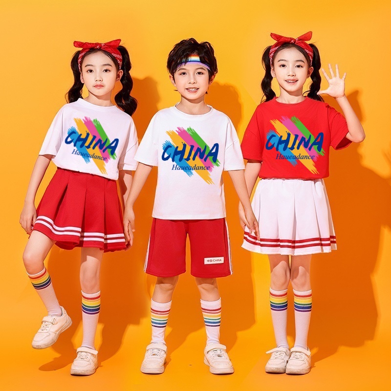 儿童啦啦队演出服幼儿园小学生