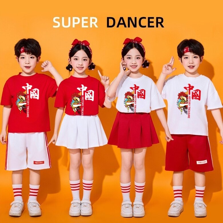 六一儿童表演服中国风幼儿园舞蹈服小学生班服啦啦队运动会演出服