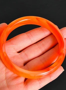 五彩玛瑙儿童手镯红绿玉髓