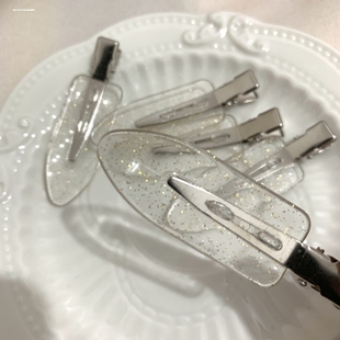 鸭嘴夹无痕发夹diy夹子透明色发卡儿童女可爱刘海侧边夹2025新款