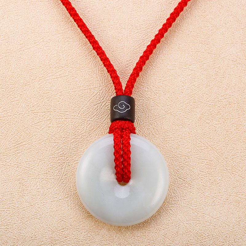 手工编织吊坠挂绳玉佩黄金翡翠玉坠项链红绳平安扣男女黑挂件绳子