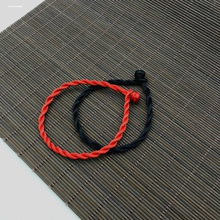 脚上戴的红绳子挂绳脚绳细款手绳手链脚上学生男生珠本命年