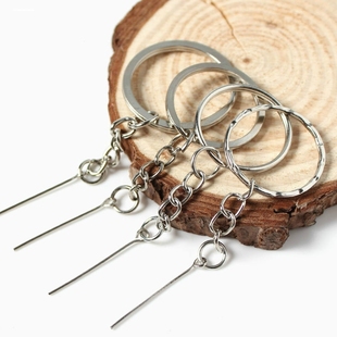 三角片钥匙圈扣粘土羊毛毡配 九字针 挂绳羊眼 角钉