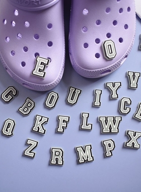 新夏季洞洞鞋花鞋扣鞋上