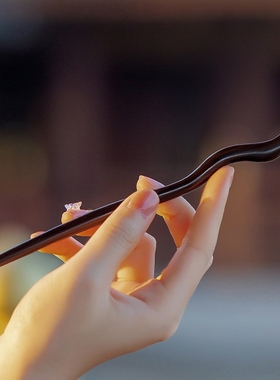 檀木发簪古风女高级感新