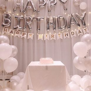 扮装 派对周岁女生套餐男孩装 饰品生日快乐背景墙用品气球场景布置