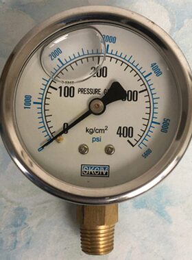 喷涂机防震压力表0-400kg乳胶漆喷涂机耐震压力表0-5800psi喷漆机
