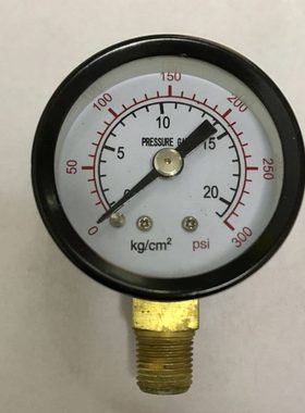 y-40 0-20kg 0-300psi 40mm 压力表 螺纹PT1/8 压力2mpa 径向