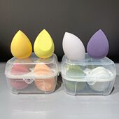 渐变撞色多切面美妆蛋 干湿两用亲肤不吃粉化妆海绵蛋气垫粉扑