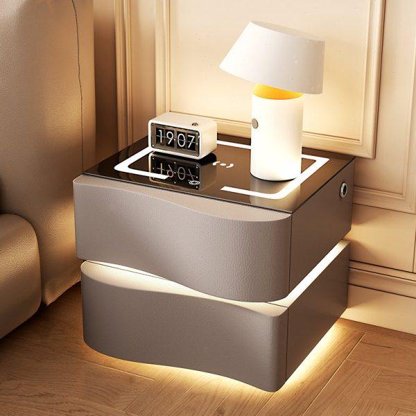 智能床头柜创意家用简约现代多功能卧室无线充电轻奢高级感带灯光,住宅家具,智能床头柜,淘宝优惠券,粉丝福利购,淘宝优惠卷