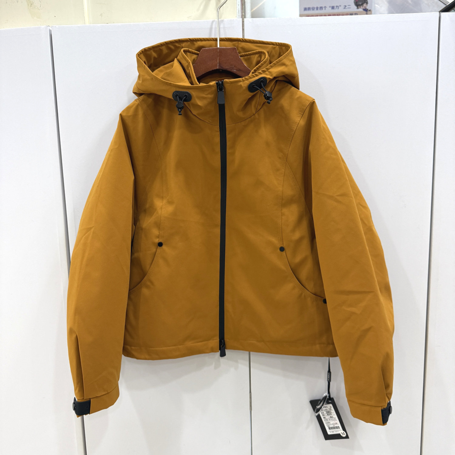 D58911欧洲站2025冬新款时尚休闲减龄连帽拉链鹅绒羽绒冲锋衣外套