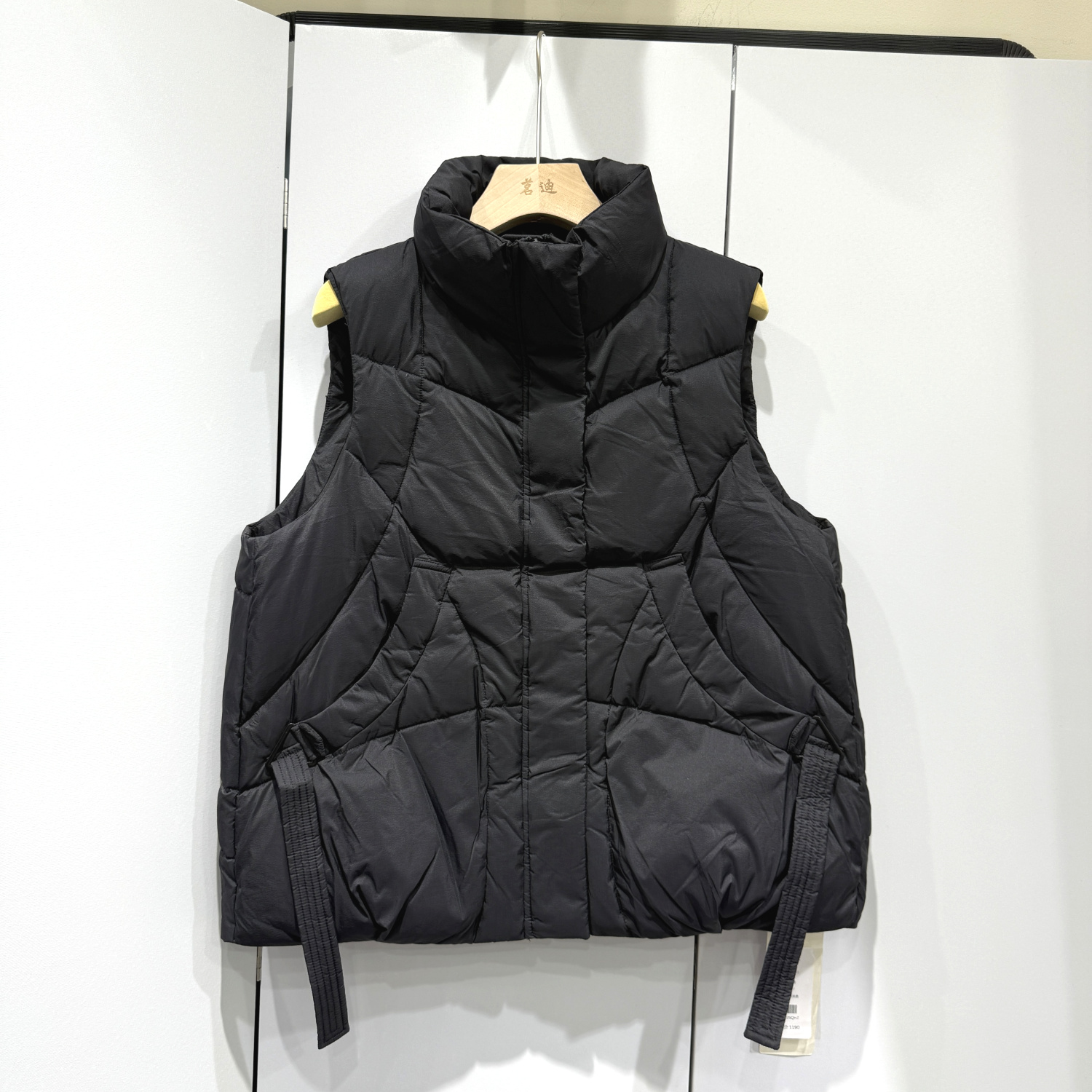 JY52DY201欧洲站25冬韩版时尚立领飘带口袋休闲百搭羽绒马甲外套