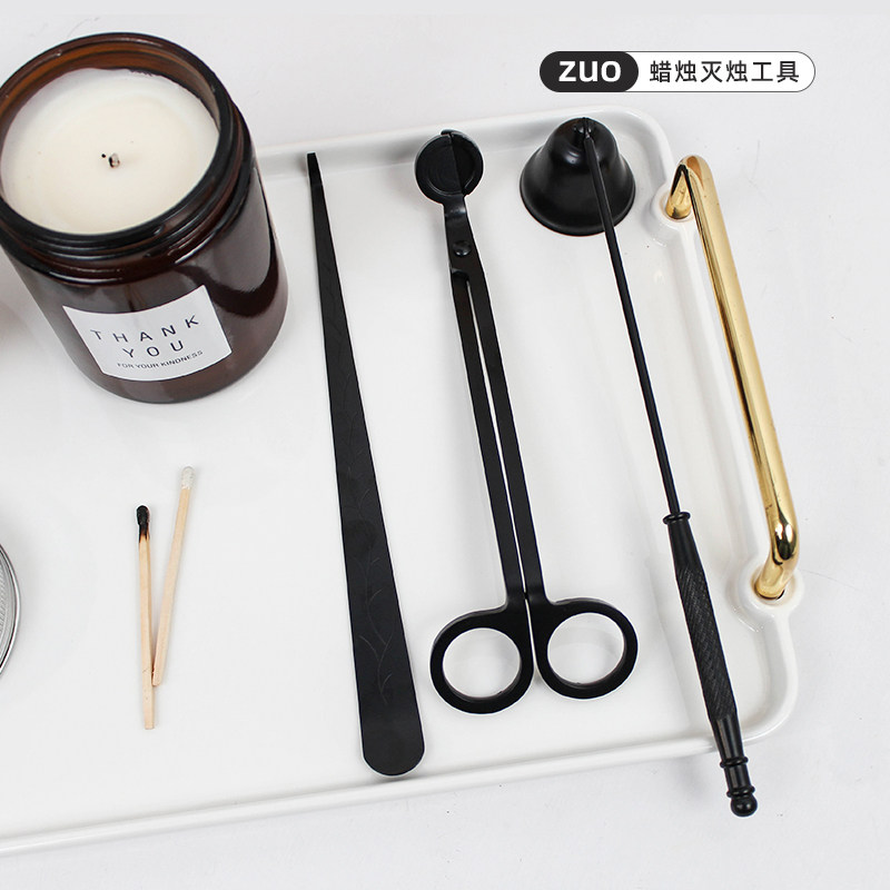 ZUO香薰蜡烛工具套装灭火钩罩烛芯修剪器托盘ins配件灭烛器三件套,家居饰品,香薰蜡烛,淘宝优惠券,粉丝福利购,淘宝优惠卷