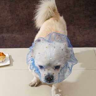 嘴套专用狗狗透气中小型犬误食舒适面罩舔偷吃防防头纱网纱套小狗