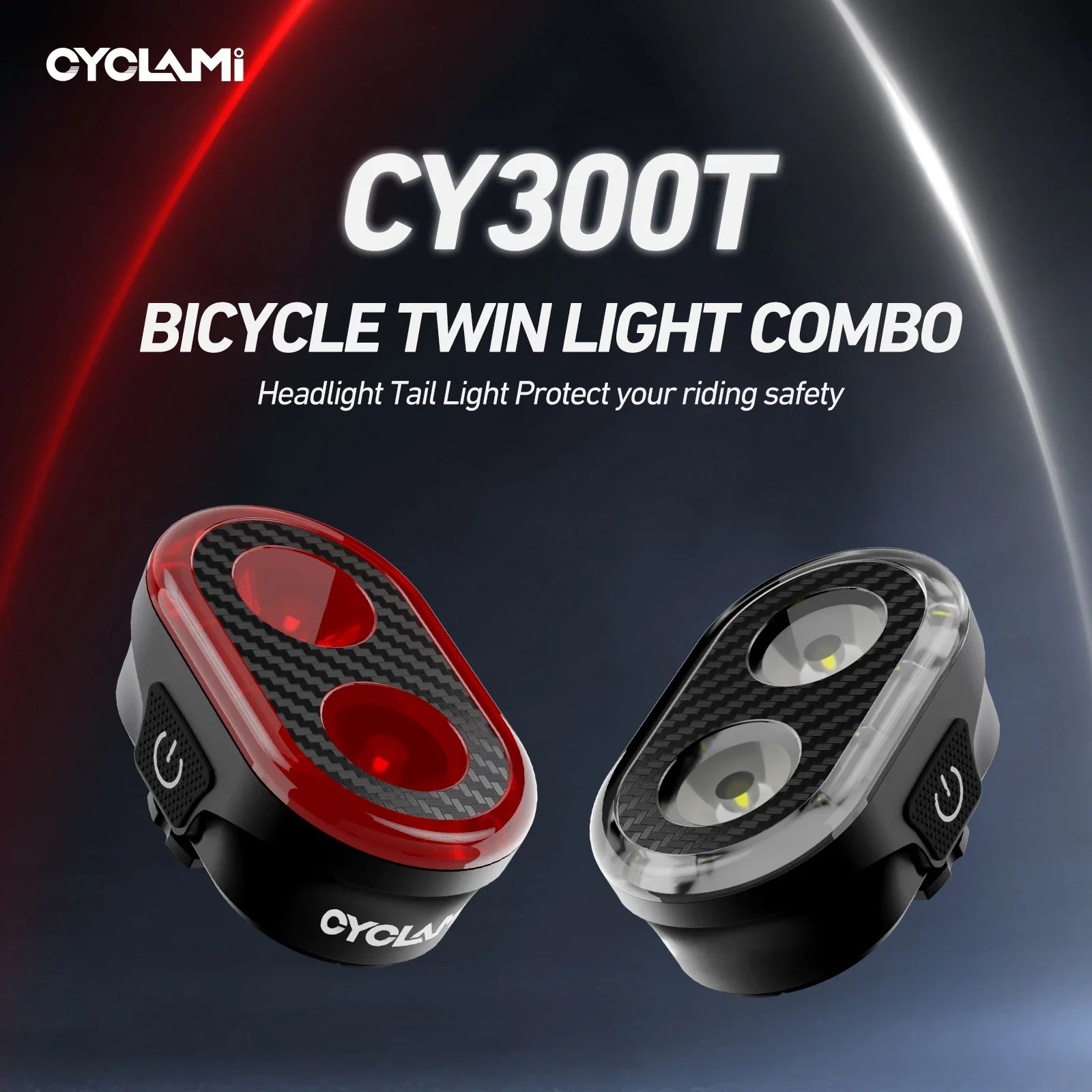 CYCLAMI CY300 Bicycle Smart Brake Sensing Front Rear Light W