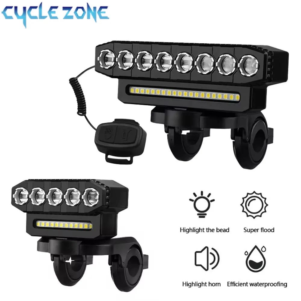 5/8 LED Bicycle Front Light USB Rechargeable 130dB Cycling B