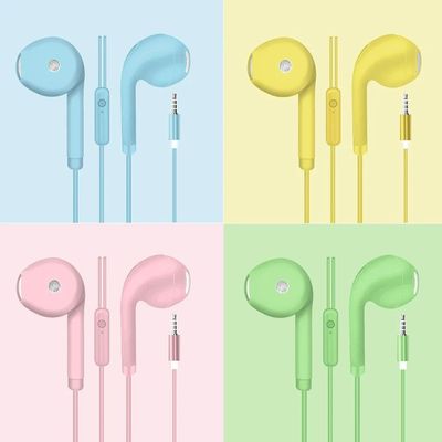 3.5mm Wired Headset Macaron Earphone In-Ear Headphone Music