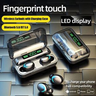 Dislpaly Blu Earphones LED TWS Wireless Binaural