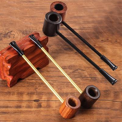 Wooden Long Pipe For Straight Smoking Pipe Portable Handmade