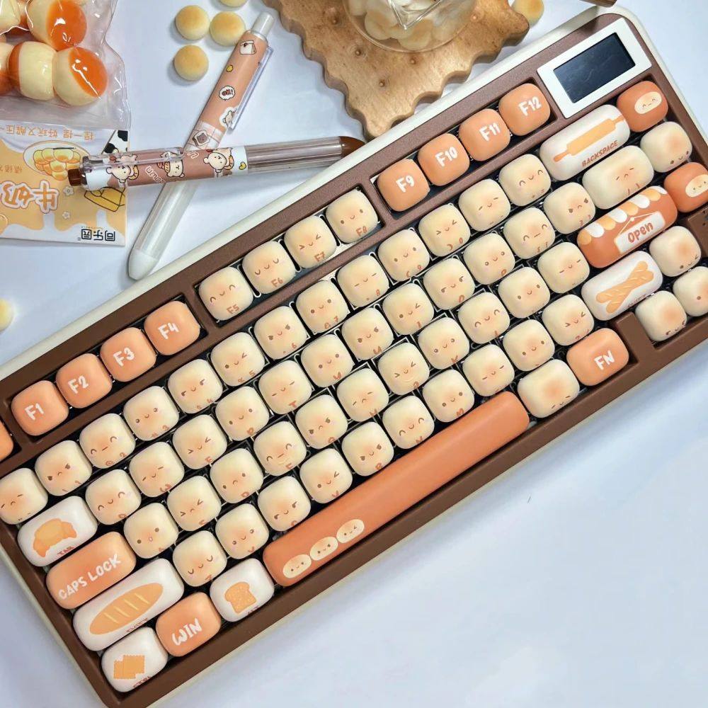 찐빵 테마 키캡 139KEY PBT 맞춤형 귀여운 버섯 K