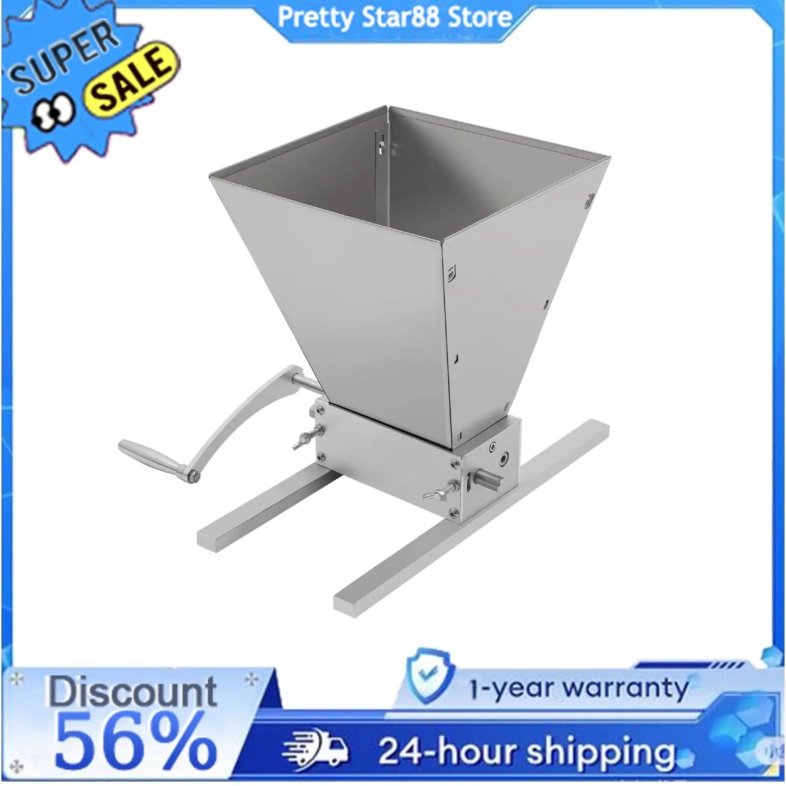 Manual Malt Mill Crusher Barley Grain Grinder Multi-function