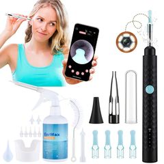 Ear Cleaner with Camera Set Ear Wax Washing Kit HD Ear Stick