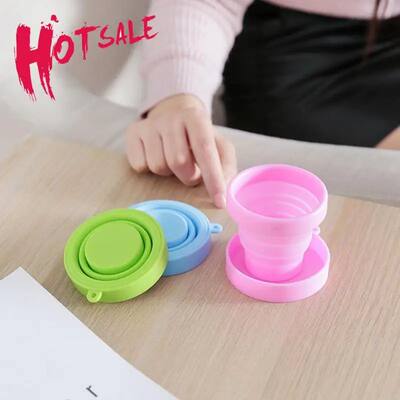 Mini Telescopic Portable Silicone Folding Cup With Dstproof