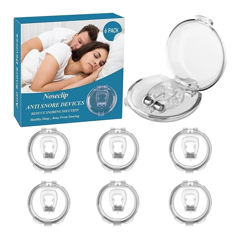 Anti Snoring Device Silicone Nose Clip Magnetic Sleep Tray S