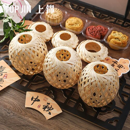 竹编迷你小灯笼手工diy挂饰