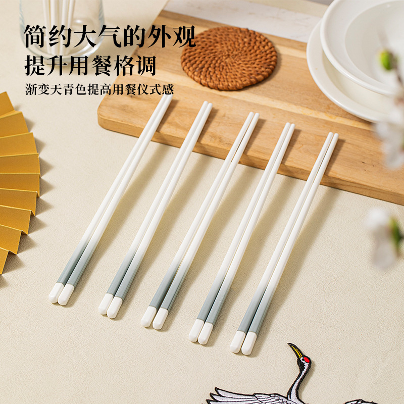 陶瓷筷子景德镇正品优质家用高档防霉抗菌筷耐高温食品级2025新款